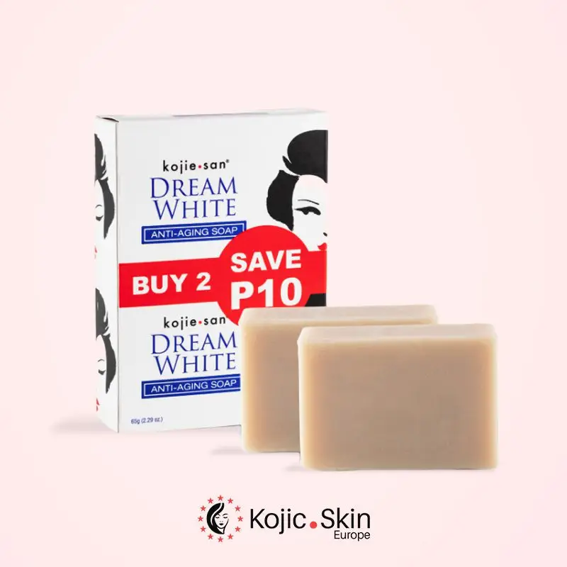2 "Dream White" 2x65g anti-ageing soaps - Kojie San