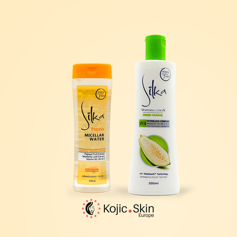 100ml micellar water and 200ml SPF10 body lotion pack - Silka