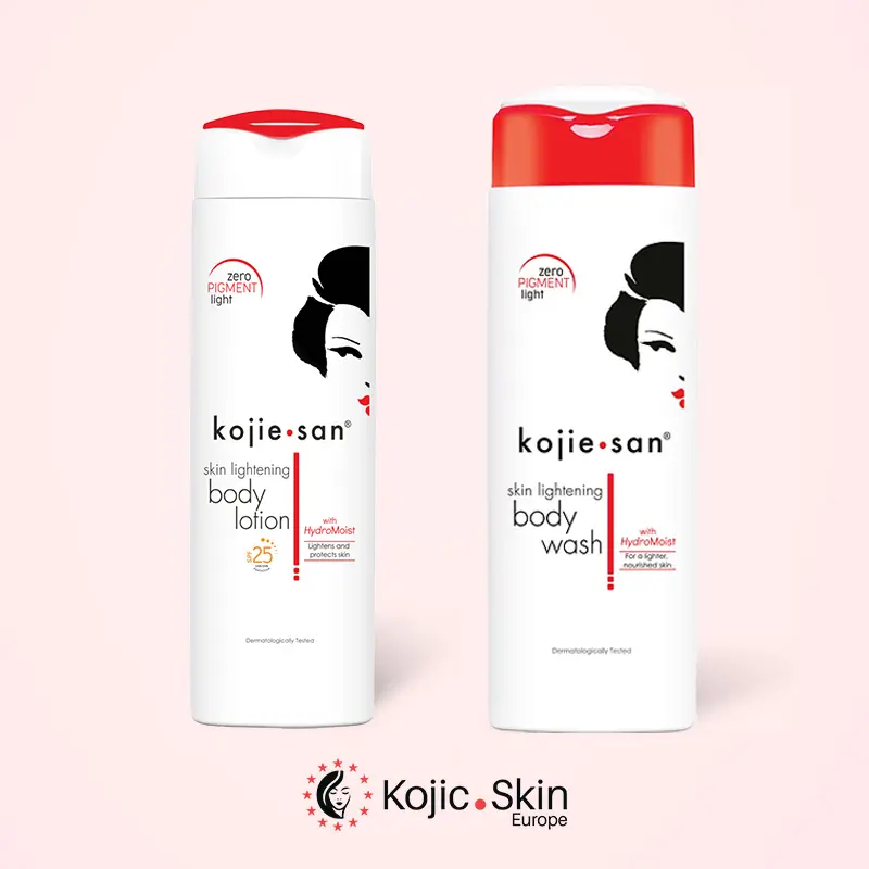 Pack gel douche 300ml et lotion corps SPF25 250ml – Kojie San