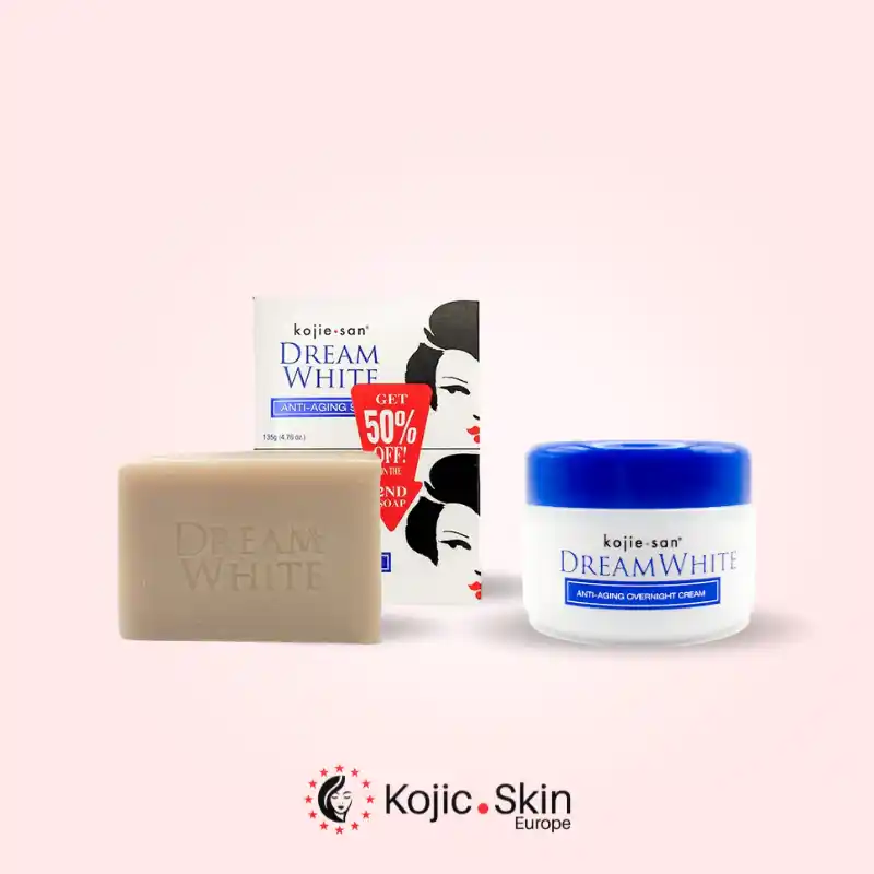 Pack Dream White 2 savons 135g et crème de nuit visage 30g – Kojie San