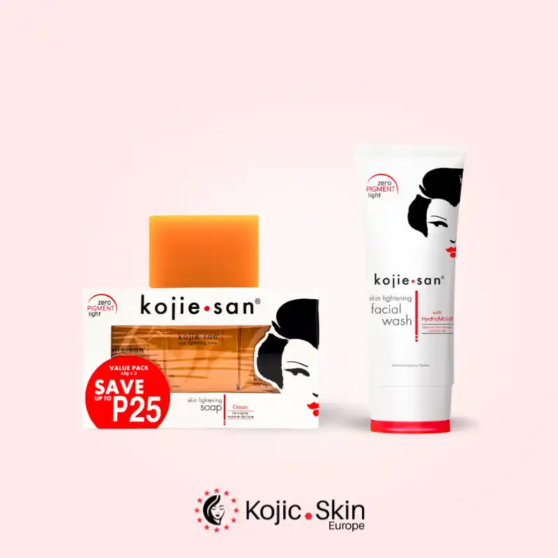 Pack savons 3x65g et Nettoyant pour visage 100g – Kojie San