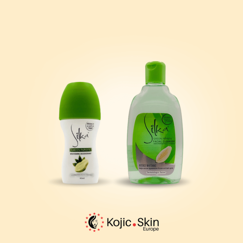 Pack déodorant 40ml et nettoyant visage 150ml à la papaye verte – Silka
