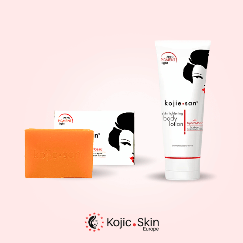 Pack savon 135g et lotion éclaircissante pour corps 200ml – Kojie San
