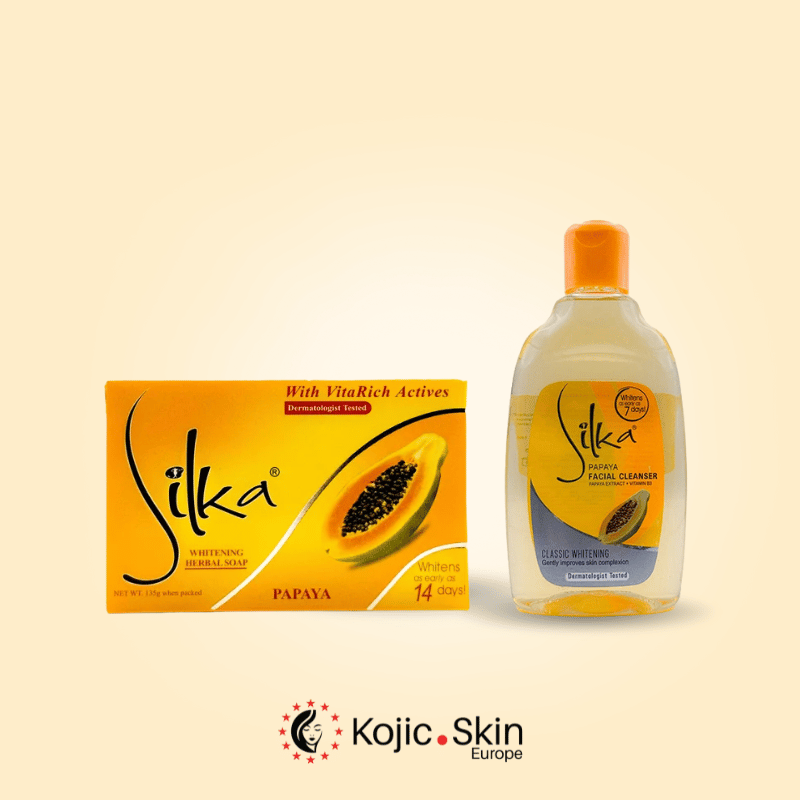 Pack savon 135g et nettoyant visage 150ml à la papaye – Silka