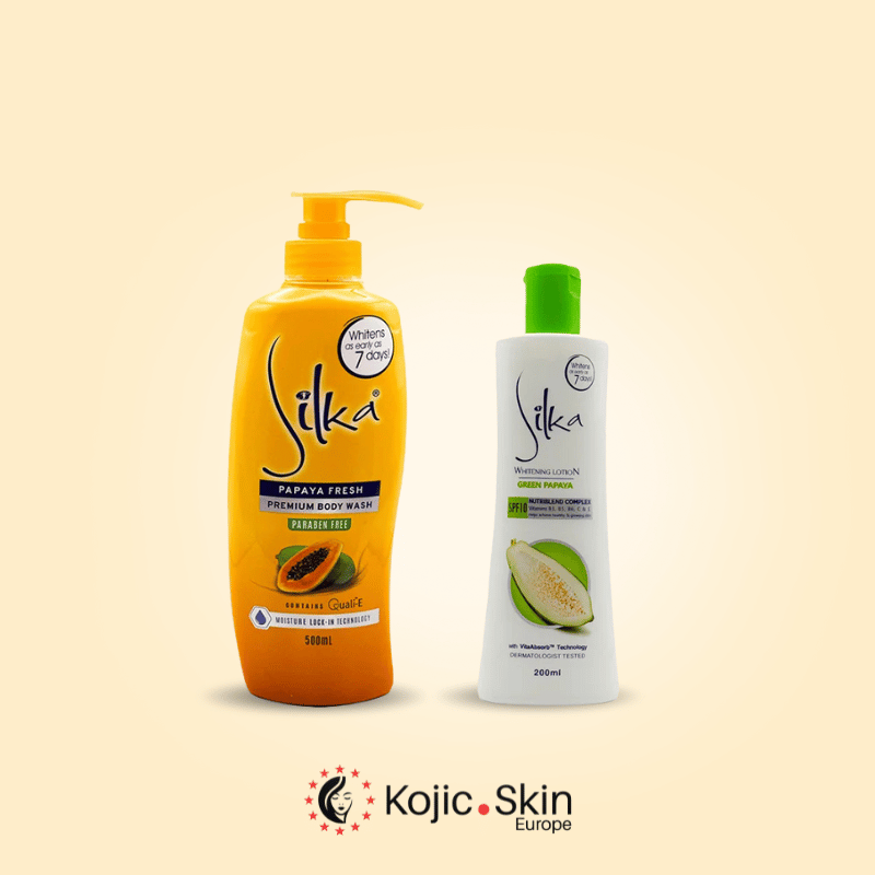 Pack gel douche luxe 500ml et lotion vert 200ml – Silka