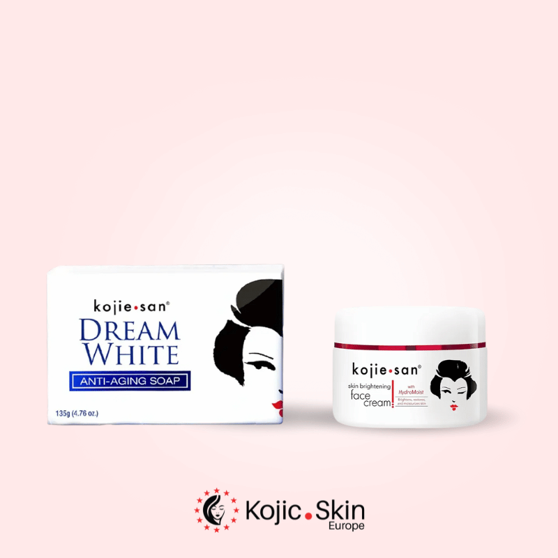 Pack savon Dream White 135g et crème visage 30g – Kojie San