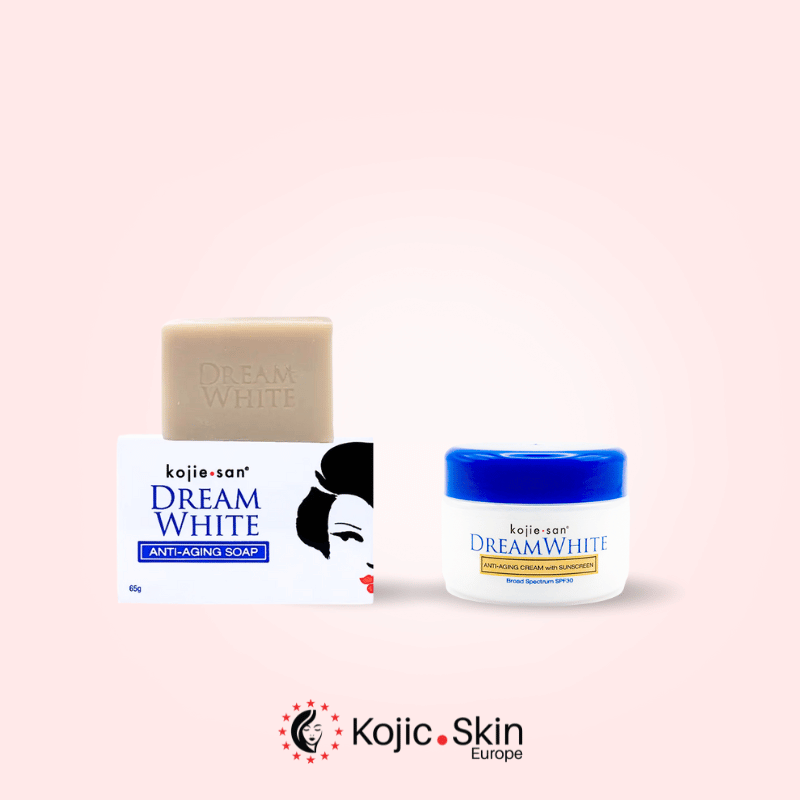 Pack Dream White anti-âge savon 65g et crème de jour anti-âge – Kojie San
